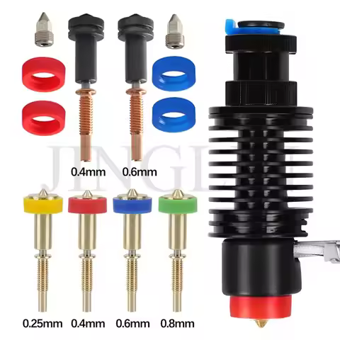 Upgraded 3D Hotend Kit For E3D Revo Hotend Kit V6 Heatsink Ceramic Heating Core 104Nt Thermistor for