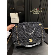 42*29cm Bag Travel Shoulder Chain Airport Duffel Tote Size bag Denim 42*29cm Low-Key