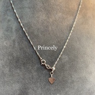 Princely Necklace สร้อยคอทองคำขาวแท้ 18K นำเข้าจากอิตาลี ลายดิสโก้