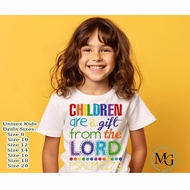 Bible Verse Shirt Christian Drifit Shirt for Kids 2-14 years old Birthday Gift Sunday Service Outfit