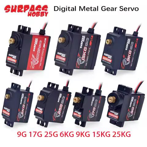 Override Digital Servo Mechanism Hobby 9g 17g 25g 6kg 9kg 15kg 20kg Metal Gear Micro Servo For 1/8 1