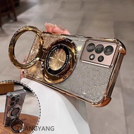 Case For Samsung A13 4G A13 5G A23 Clear Case Thickening Plated Cover Silicone ShockProof Phone Case