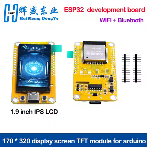ESP32 HMI 4M Flash For Arduino LVGL WIFI&Bluetooth CH340 1.9 " 170*320 Smart Display Screen 1.9 inch