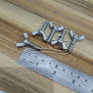 Butterfly Ear Bolt Wing Bolt M6x20 M6 x 20 Baud 10 Length 2cm Butterfly White Galvanized 6x20 6 x 20