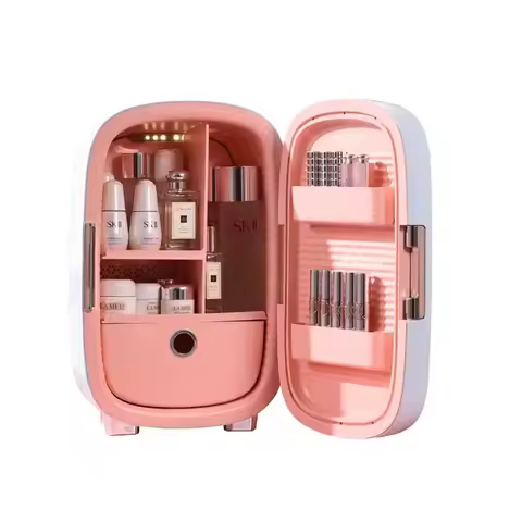 New 12L Pink portable cosmetics fridge pink small refrigerator for Beauty mini skincare fridge Cosme