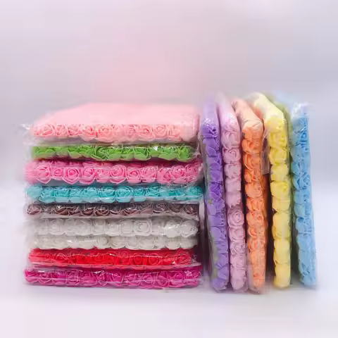 (144pcs/lot)2CM Multicolor PE Rose Foam Mini artificial silk flowers Bouquet Solid Color/wedding dec