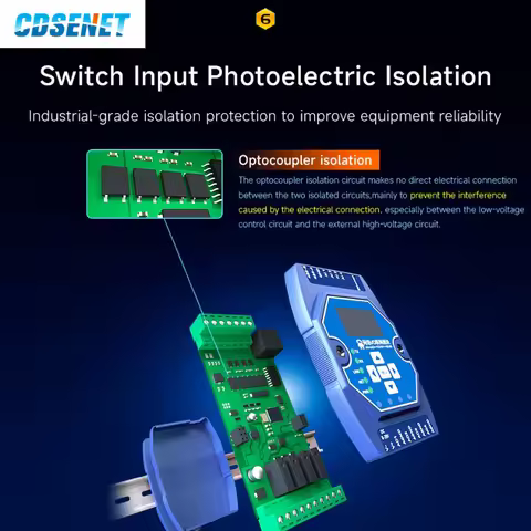 RS485 RJ45 AI/AO/DI/DO I/O Networking Module CDSENT ME31 Series 0-20mA/4-20mA DC 8-28V Modbus TCP/RT
