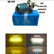 Lampu LED laser utama motor mobil D2 H4 putih -kuning merk HJG bohlam LED H4 HI/LO HJG universal motor mobil