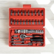Shock Wrench Set 1/ 4 Sockets + Socket Screwdriver Set 46 Pcs