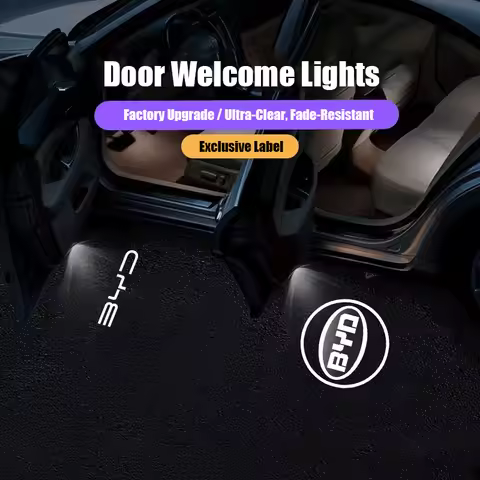 2PCs Car Door Light LED Welcome Laser Projector Logo Lamp Backlight For BYD F3 L3 F0 G3 S6 F6 M6 S7 