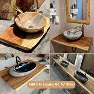 Natural Wood Lavabo Table, Tamarind Wood Sink Table