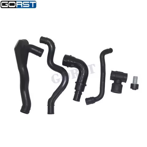6Pcs Engine Kit Crankcase Breather Hose 06A103213F For Vw Golf For Audi A4 TT 1.8T Oil Breather Vacu