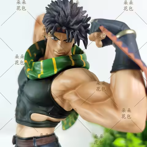 JoJo's Bizarre Adventure Joseph Joestar GK Statue 27-30cm Double Head Replaceable Hands Desktop Deco