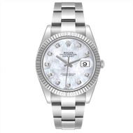 Rolex Rolex Datejust (Reference 126334). A white gold stainless steel diamond set automatic wristwat