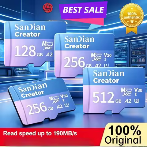 SanDian Creator micro TF SD XC Speed Up To 190MB/S U3 V30 A2 130MB/S Write speed Memory Card 4K Vide