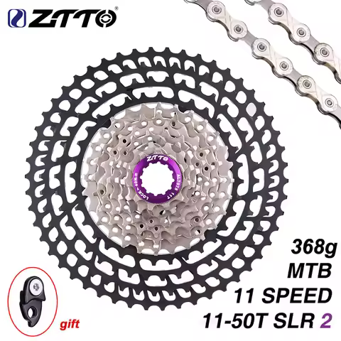 ZTTO MTB Ultralight 11 Speed 11-50T SLR2 Cassette Wide Ratio Sprocket 11S 50T 11 Speed HG Freewheel 