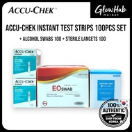 Accu-Chek Instant Test Strips 100s + Alcohol Swabs 100s + Sterile Lancets 100s | Accu Chek Instant