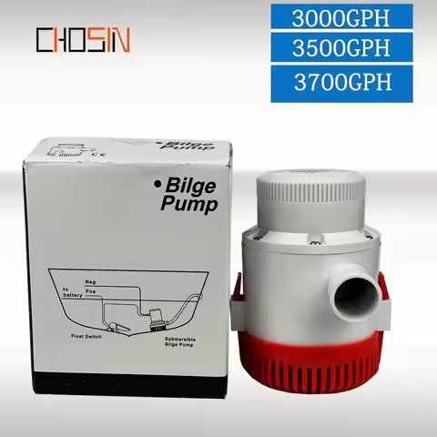 3000/3500/3700gph Large Flow Dc 12v 24v Bilge Pump Electric Water Pump For Boats Accessories Marin S
