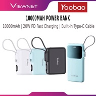 YOOBAO LD10 / PDL10 10000mAh Power Bank PD20W Fast Charging Built-in Type-C LED Display Portable Cha