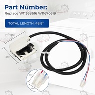 Pemasangan Kunci Penutup Mesin Cuci 3-Wayar Ganti W11368616 W11670519 Serasi dengan Maytag Whirlpool