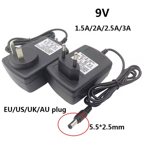 9v 2a Power Supply 9v 2.5a Source dc Power Supply Adaptor 2a 3a Transformer Switching UK AU EU US Un