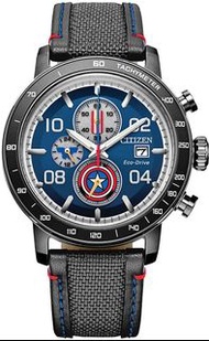 Citizen X Captain America 星辰錶 X 美國隊長80周年紀念手錶 Citizen Men's Captain America Limited Edition 80th Anniversary Grey IP Stainless Steel Eco-Drive Sport Watch