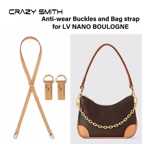CRAZYSMITH Bag Strap Transformation for LV NANO BOULOGN Handbag Strap Buckle Leather Protection Anti
