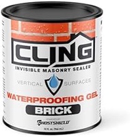 Cling - Waterproofing Brick &amp; Masonry Sealer Gel - 1 Quart - Clear, Water-Based, Waterproofing Sealer - Lasts +25 Years - for Concrete, Brick, Stone, Mortar &amp; Masonry