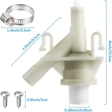 1Pcs Plastic Water Valve Kit Durable Toilet Water Valve For Dometic 300 310 320 Series For Sealand M