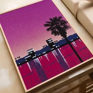 Hiroshi Nagai Vaporwave Japan Beach City Summer Poster Home Living Room Bedroom Bar Cafe Art Decor 0