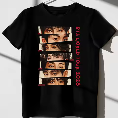 BTS Arirang World Tour 2026 Idol Concert Shirt Arirang Inspired T-shirt 2026Summer Men Women Cotton 