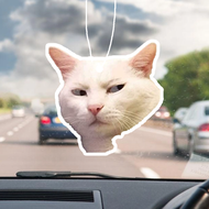 1pc Funny Cat Design Car Aromatherapy Tablet Car Fragrance Tablet Car Rearview Mirror Pendant Wardro