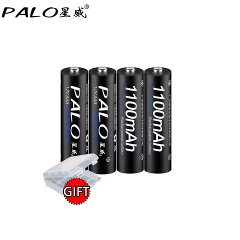 PALO AAA Rechargeable Bateria 1.2V NI-MH AAA Rechargeable Batteries 1100mAh AAA Battery For toys Mic