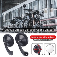 Motorcycle Retro Rearview Mirror For HONDA CB650R CB300R CB1000R CB350 CB750 CB1300 Handlebar Side M
