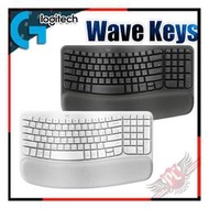 [ PCPARTY ] 羅技 Logitech WAVE KEYS 無線人體工學鍵盤 藍牙/無線 珍珠白 920-012314 石墨灰  920-012313