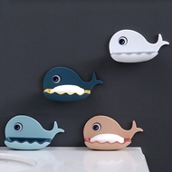 Clean Bathroom Plastic Soap Tray Rack - Whale Shaped Soap Shelf 16x8x8.8 cm 88315