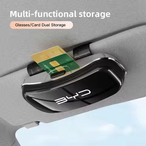 Car Sun Visor Sunglasses Case Glasses Holder For BYD Tang U8 F3 E6 Atto3 Yuan Plus Song Max F0 G3 I3