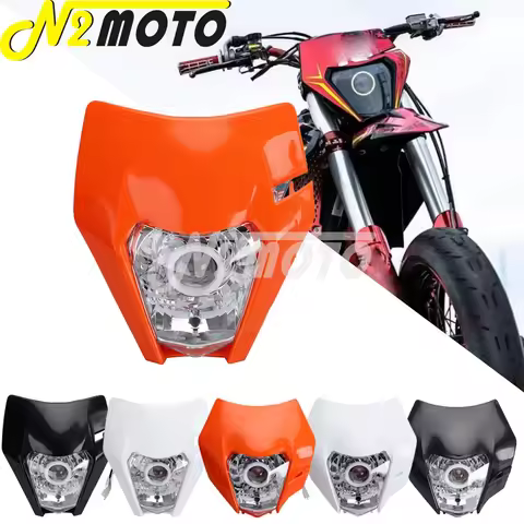 LED Angel Eye Headlight Enduro Motocross HI LO Beam For KTM EXC EXC-F XC XC-W XCF 125 350 450 SMC 69