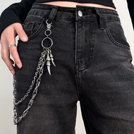 Pants chain cleanfit punk men's metal jeans access 裤链cleanfit朋克男金属牛仔裤配饰嘻哈潮流个性女裤子鹰爪挂饰105DF