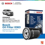 Bosch Oil Filter for Perodua Myvi D20N/Axia/Aruz/Bezza/Ativa 0986AF0363