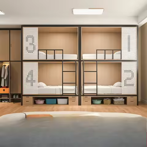 Bunk bed directly from the manufacturer Solid wood mother bed Space capsule High and low bed Youth h
