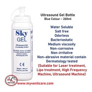 ULTRASOUND GEL 260ML /BTL BLUE COLOUR OR CLEAR COLOUR