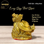 Bagua Dragon Turtle Bronze Statue - Dragon Head Turtle Statue - Feng Shui Bronze Statue
