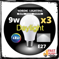 Nordic Lighting LED BULB A60 (3 UNITS BUNDLE SET) Led Mentol A60 Frosted Globe Bulb 9W / 220v-240v /