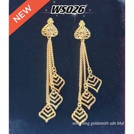 Wing Sing 916 Gold Earrings / Subang Indian Design  Emas 916 (WS026)