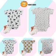 Newborn Baby Boy/Girl Cute Cartoon Animal Short Sleeve Rompers Baju Baby Newborn