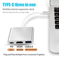 Multifunctional Type-C Expansion Dock 4k/30hz High Definition Adapter PC 3IN1 Hub Docking Station USB 3.0 Suit To TV Laptop Computer