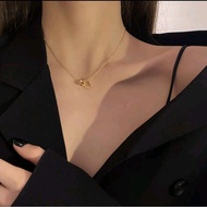 24k gold plated titanium love necklace