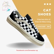 Vans Vault UA OG Old Skool LX Checkerboard, Vans Checkerboard Shoes With Toe - Black Heels; Fullbox, Accessories, White Socks As Gift