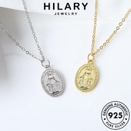 HILARY JEWELRY Sterling Accessories Silver 925 Original Perempuan Leher Necklace For Korean Gold 純銀項鏈 Women Vintage Virgin Chain Rantai Perak Pendant N269